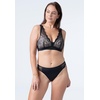 image:imageDORINA Blake 2 Pack Bras for women Light Padded Wireless Wirefree no underwire Bralettes Comfort Cross Back Convertible bra and panty set  BlackIvory  S