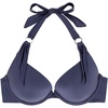 image:imageDORINA Calabasas Super Push Up Bikini Top Shiny Micro Swimwear  Halter  Grey  38C