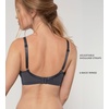 image:imageDORINA Carmen Light Padded Everyday Bra Supportive Underwire Balcony Balconette 34 Cup Demi TShirt Bra for Curves Women32D44D D17143 Blue Charcoal 40D