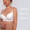 image:imageDORINA Carmen Light Padded Everyday Bra Supportive Underwire Balcony Balconette 34 Cup Demi TShirt Bra for Curves Women32D44D D17143 Ivory 36D
