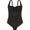 image:imageDORINA Curves Fiji Tummy Control Wireless Swimwear One Piece Swimsuit Bathing Suit Women Slimming Vintage Retro Ruched Plus Size D17124D  Black  S