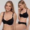 image:imageDORINA Curves Fiji Womens Full Cup NonPadded Underwire Bikini Top D17026A  Plus Sizes C to F Cups  Black  34DD