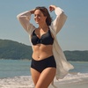 image:imageDORINA Curves Fiji Womens Full Cup NonPadded Underwire Bikini Top D17026A  Plus Sizes C to F Cups  Black  34DD