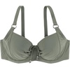 image:imageDORINA Curves Fiji Womens Full Cup NonPadded Underwire Bikini Top D17026A  Plus Sizes C to F Cups  Green  34DD