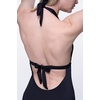 image:imageDORINA Eureka Wireless Swim Bodywear Deep V Neck Halter Removable Pads Swimwear One Piece Swimsuit Bathing Suit Women Slimming Ruched Sexy  Black  M