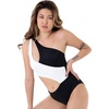 image:imageDORINA Komave Women Wireless Removable Pads Swim Bodywear Bathing Suits One Shoulder Cutout One Piece Swimsuit Swimwear Monokini Black  XXL