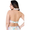 image:imageDORINA Koro Island Womens Wireless Removable Pads 34 Cup V Neck Bathing Pool Beach Flower Swim Halter Plunge Bra  White  M