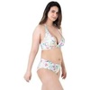 image:imageDORINA Koro Island Womens Wireless Removable Pads 34 Cup V Neck Bathing Pool Beach Flower Swim Halter Plunge Bra  White  M
