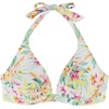 image:imageDORINA Koro Island Womens Wireless Removable Pads 34 Cup V Neck Bathing Pool Beach Flower Swim Halter Plunge Bra  White  M