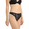 image:imageDORINA Lianne Womens Floral Sexy Lace String HipsterThong Underwear Panty D17160A  BlackWhite  2 Pack  Small