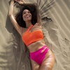 image:imageDORINA Muani Womens Wireless Light Removable Padded Two Piece Monokini Off Shoulder Swim Set Pool Beach Swimsuit  Pink  M