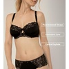 image:imageDORINA Plus Size  Womens Full Figure TShirt Bra Celine D17455A  Padded Moulded Cups With Lace Details