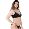 image:imageDORINA Torca Womens Wireless Light Removable Padded Bralette Triangle Two Piece V Neck Swim Set Pool Beach Swimsuit  Black  S