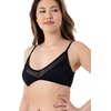 image:imageDORINA Torca Womens Wireless Light Removable Padded Bralette Triangle Two Piece V Neck Swim Set Pool Beach Swimsuit  Black  S