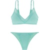 image:imageDORINA Torca Womens Wireless Light Removable Padded Bralette Triangle Two Piece V Neck Swim Set Pool Beach Swimsuit  Blue  XL