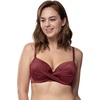 image:imageDORINA Azores Womens Swim 34 Cup Underwire Light Padded Bikini Top Only Cup Size Twist Front Bathing Suit Swimsuit  Red  34DD