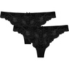 image:imageDORINA Lianne Womens Floral Sexy Lace String HipsterThong Underwear Panty D17160A  BlackBlack  2 Pack  Small