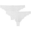 image:imageDORINA Lianne Womens Floral Sexy Lace String HipsterThong Underwear Panty D17160A  WhiteWhite  2 Pack  Large