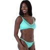 image:imageDORINA Torca Womens Wireless Light Removable Padded Bralette Triangle Two Piece V Neck Swim Set Pool Beach Swimsuit  Blue  XL