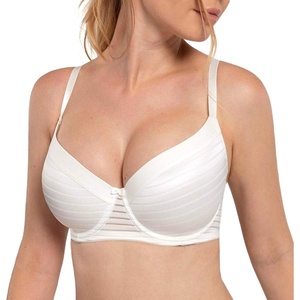 image:imageDORINA Carmen Light Padded Everyday Bra Supportive Underwire Balcony Balconette 34 Cup Demi TShirt Bra for Curves Women32D44D D17143 Ivory 40C