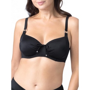 image:imageDORINA Curves Fiji Womens Full Cup NonPadded Underwire Bikini Top D17026A  Plus Sizes C to F Cups  Black  34DD