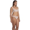 image:imageDORINA Angie Sexy Sheer Lace Balconette Bra See Through NonPadded Unlined Demi Plus Size Womens Comfort Everyday Underwire Bra  Beige 38C