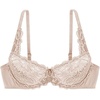image:imageDORINA Angie Sexy Sheer Lace Balconette Bra See Through NonPadded Unlined Demi Plus Size Womens Comfort Everyday Underwire Bra  Beige 38C