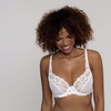 image:imageDORINA Angie Sexy Sheer Lace Balconette Bra See Through NonPadded Unlined Demi Plus Size Womens Comfort Everyday Underwire Bra  White 34B