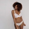 image:imageDORINA Angie Sexy Sheer Lace Balconette Bra See Through NonPadded Unlined Demi Plus Size Womens Comfort Everyday Underwire Bra  White 34B