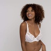 image:imageDORINA Angie Sexy Sheer Lace Balconette Bra See Through NonPadded Unlined Demi Plus Size Womens Comfort Everyday Underwire Bra  White 34B
