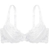 image:imageDORINA Angie Sexy Sheer Lace Balconette Bra See Through NonPadded Unlined Demi Plus Size Womens Comfort Everyday Underwire Bra  White 34B