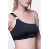image:imageDORINA Azores Womens One Shoulder Cutout Removable Pad Bikini Top Wireless Swimwear Bathing Suit Monokini Swim Crop Top  Black  XXL