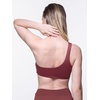 image:imageDORINA Azores Womens One Shoulder Cutout Removable Pad Bikini Top Wireless Swimwear Bathing Suit Monokini Swim Crop Top  Red  XL