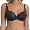 image:imageDORINA Angie Sexy Sheer Lace Balconette Bra See Through NonPadded Unlined Demi Plus Size Womens Comfort Everyday Underwire Bra  Black  38C