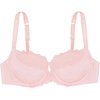 image:imageDORINA Celine Lace Demi Bra Full Cup Unlined Non Padded Underwire Everyday Bras for Women Plus Size D17456A  Pink  36C