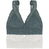 image:imageDORINA Lana2PP Womens Sexy Deep V Neck Lace Long Line Bralette Removable Padded Bra 2 PacksIvoryGreenLarge