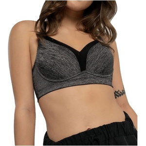 image:imageDORINA Outrun Womens 34 Cup CrissCross Back Padded Strappy Sports Bras Push Up Demi D00519M  Grey  32D