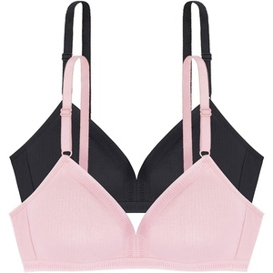 image:imageDORINA Underwear Women Tiffany Non Pad No Padded Unlined Wirefree Wireless Comfort Daily T Shirt Bralette Everyday T Shirt Bra Top Pack of 2  BlackPink  36C