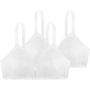 image:imageDORINA Underwear Women Tiffany Non Pad No Padded Unlined Wirefree Wireless Comfort Daily T Shirt Bralette Everyday T Shirt Bra Top Pack of 2  WhiteWhite  36C