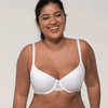 image:imageDORINA Curve Adele Womens Full Coverage Cup Light Padded Underwire T Shirt Demi Bra for Women Everyday Plus Sizes C to G Cups  White  38G